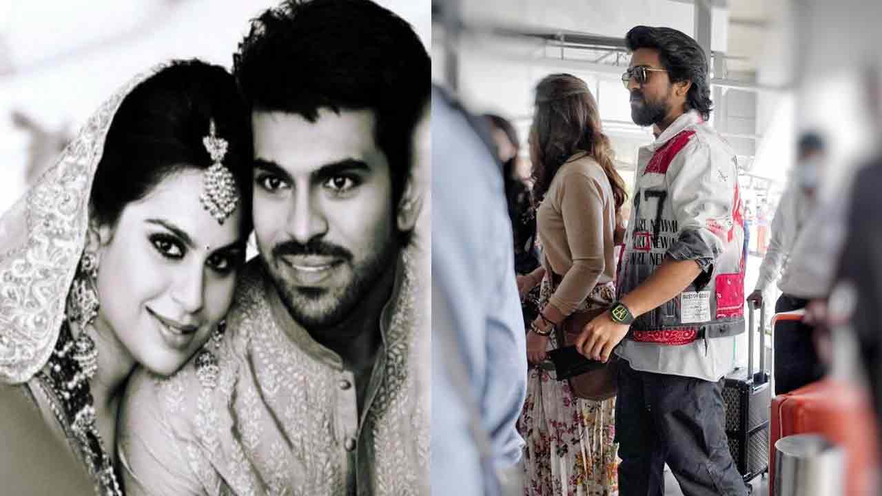 Ram Charan Upasana వదశనక పయనమన రమ చరణ ఉపసన దపతల