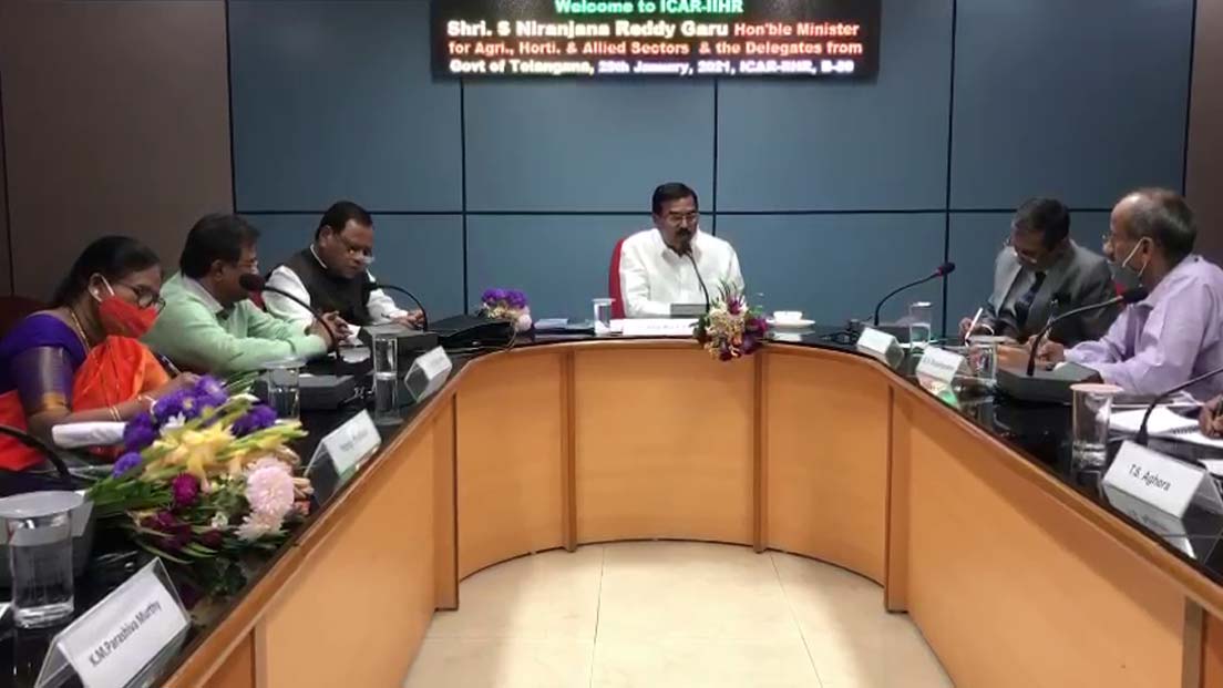 నాణ్యమైన ఆహారోత్పత్తి మానవాళికి అత్యవసరం.. ఉద్యానవన సాగులో రాష్ట్రాల మధ్య సహకారం ఉండాలన్న నిరంజన్రెడ్డి