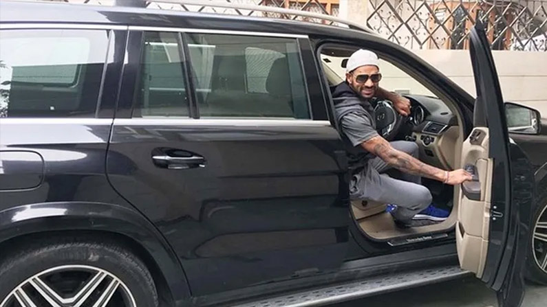 Shikhar-Dhawan-Mercedes-GL-
