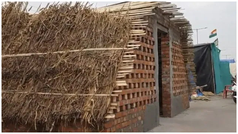 రైతుల నిరసనలో కొత్త మలుపు, ఢిల్లీ-హర్యానా సరిహద్దుల్లో ఇళ్ళు కడుతున్న  అన్నదాతలు - Farmers build brick homes at delhi haryana borders| TV9 Telugu