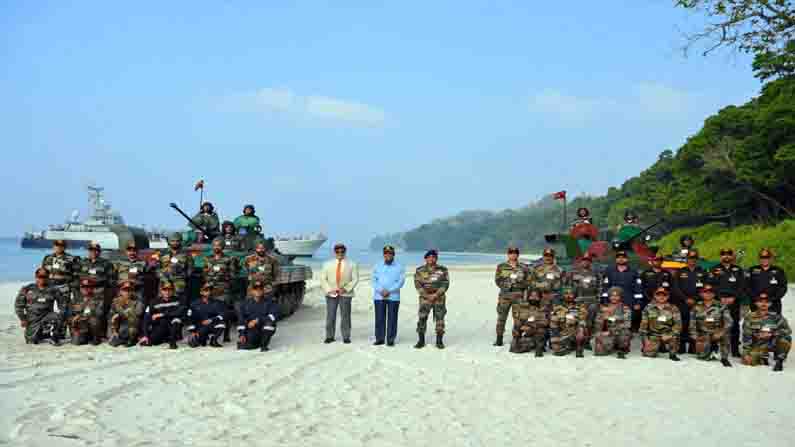 spectacular operational demonstration by Command at Swaraj Dweep
