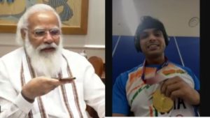 Neeraj Chopra: గోల్డ్ విన్నర్‌ నీరజ్ చోప్రాతో ఫోన్‌లో మాట్లాడిన ప్రధాని మోడీ 