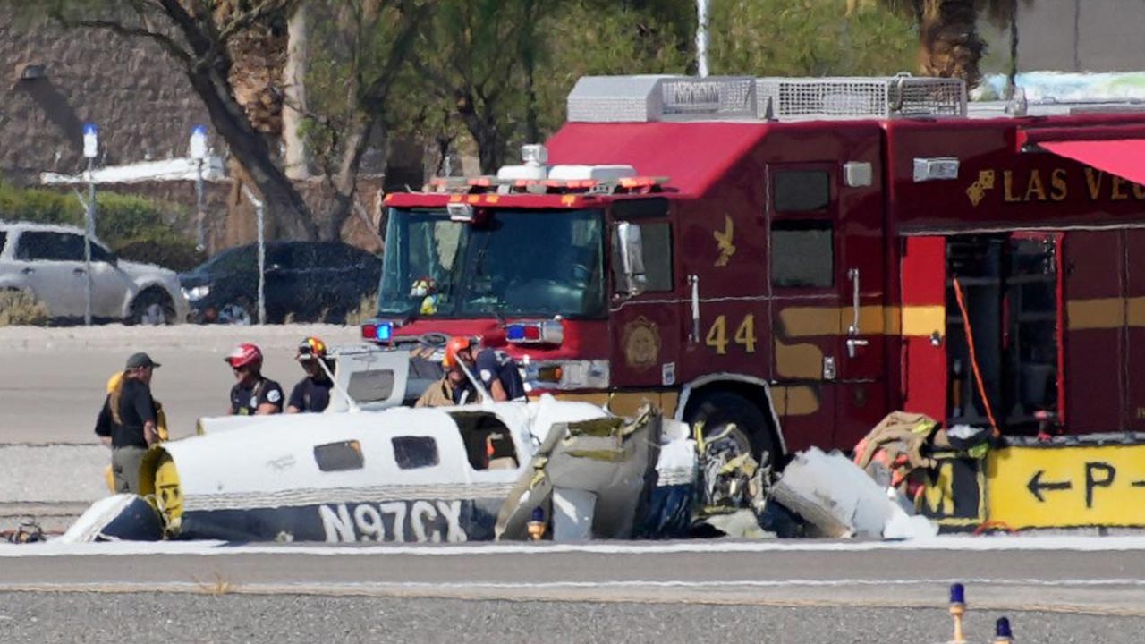 Las Vegas crash Four killed in the collision of two planes.. What